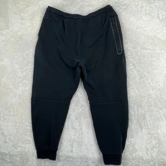 Nike Tech Fleece Sweat Pants Mens2XL Black Joggers Cargo Zip Pocket Tapered *See - Picture 9 of 12